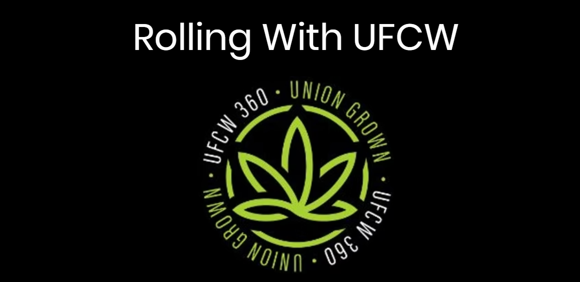 A graphic with the UFCW Local 360 logo and text overlay that reads, “Rolling with UFCW.”
