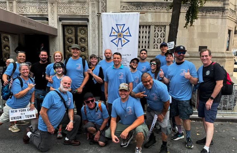 Local 4 members at the 2025 New York City Labor Day parade.